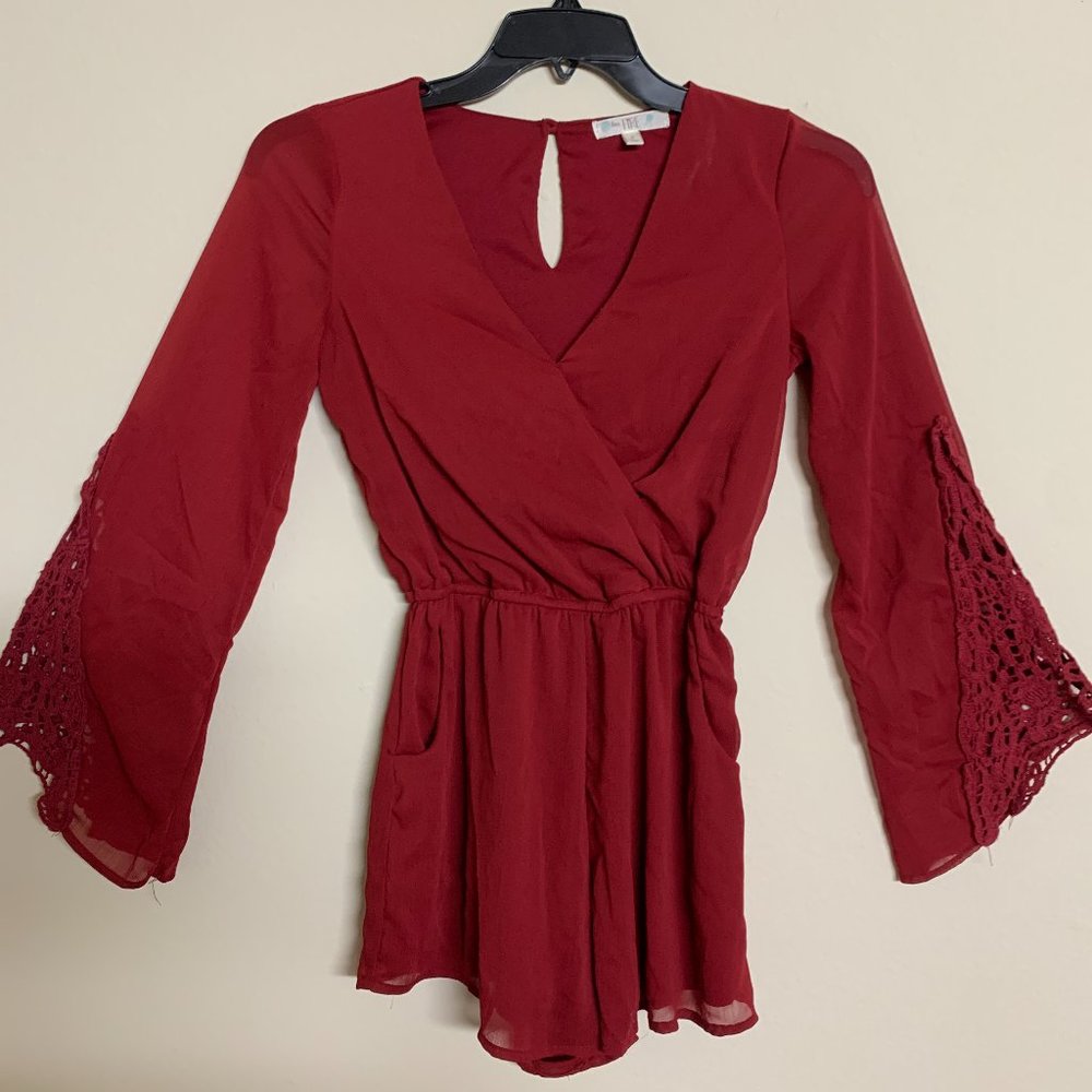 BEAUTIFUL RED ROMPER great for SUMMER/SPRING